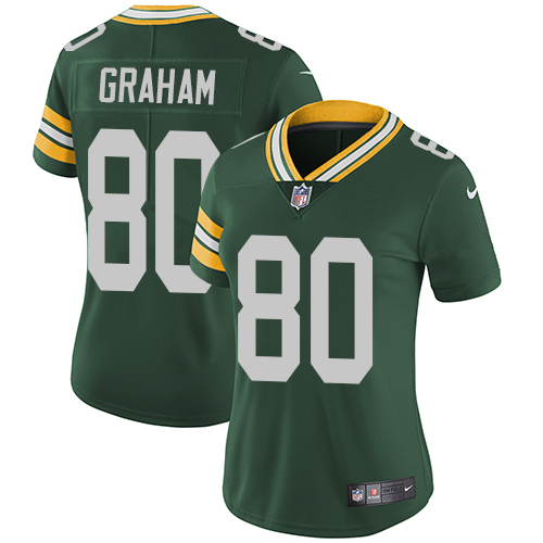 Nike Packers #80 Jimmy Graham Green Team Color Women's Stitched NFL Vapor Untouchable Limited Jersey - Click Image to Close